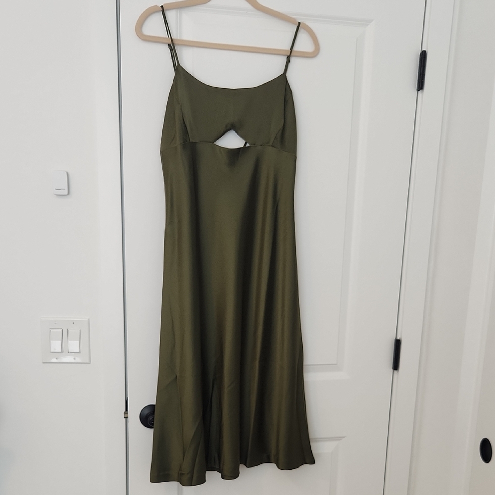 Banana Republic Satin Midi Slip Dress